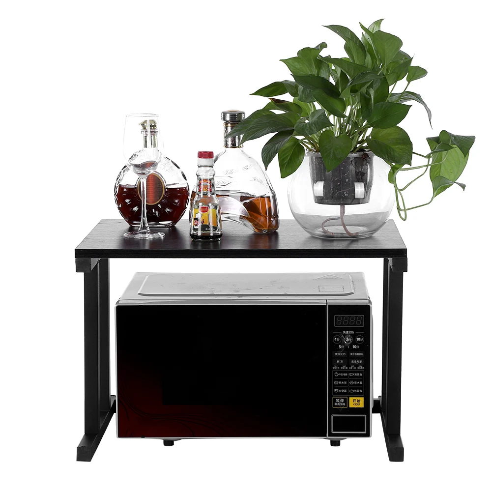 Деревянная стойка для микроволновой печи двухуровневый стеллаж хранения