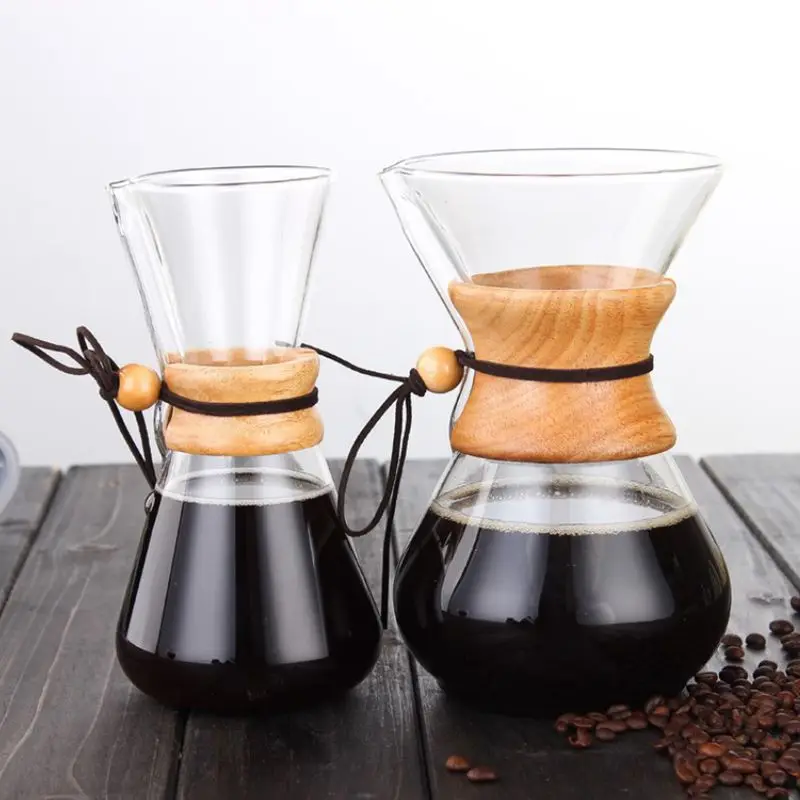 V60 классический стеклянный горшок бумажные фильтры 3 чашки/6 чашек 304 из