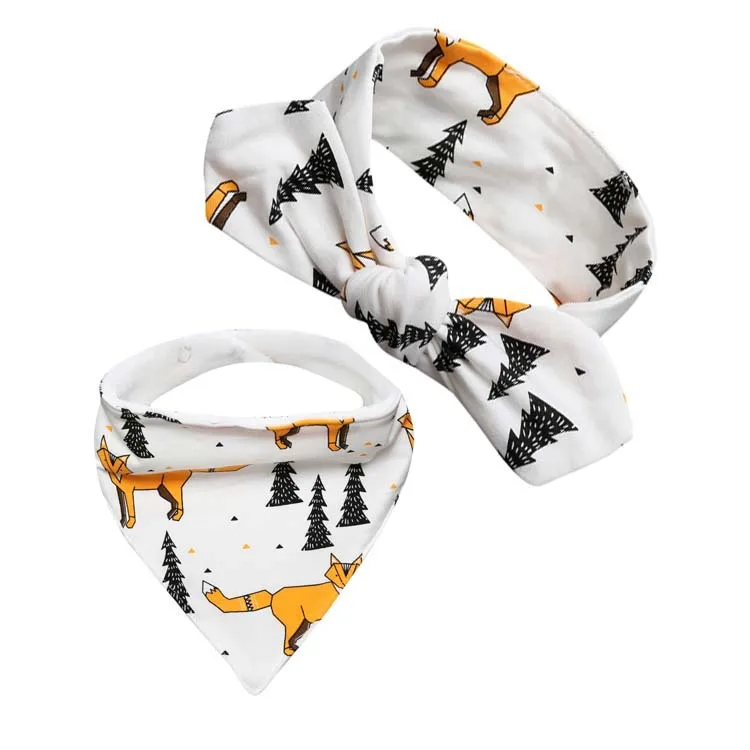 Новое поступление 2021 хлопковый детский нагрудник с мультяшным принтом головной