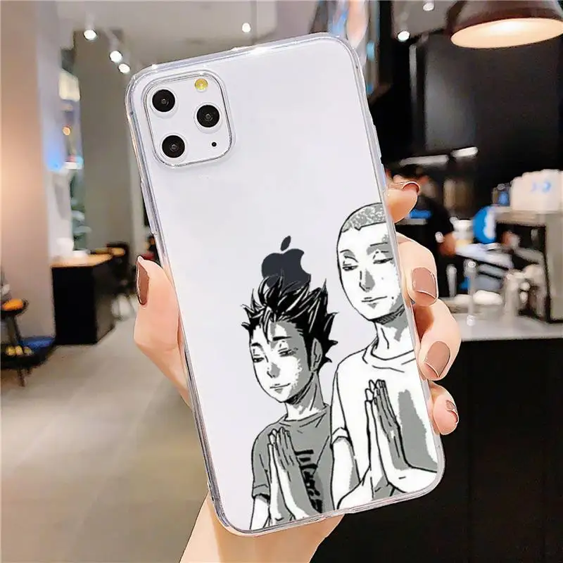 

Haikyuu Hinata Anime Volleyball Phone Case Transparent soft For iphone 5 5s 5c se 6 6s 7 8 11 12 plus mini x xs xr pro max