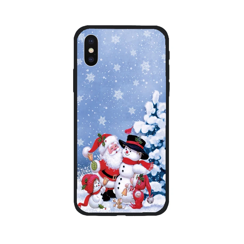 Рождественский Тонкий чехол для мобильного телефона 6 6s 7 8 iPhone 5 5S SE plus x 10 xs max xr