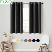 dzq blackout short curtains for living room bedroom curtains for kitchen solid curtains for the room window treatments drapes
