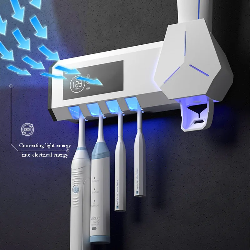 УФ стерилизатор держатель зубных щеток на солнечной энергии автоматический