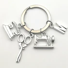 Брелок для ключей, швейная машина, гладильная машина, брелок для ключей, старинная швейная машина, швея, гладильная машина