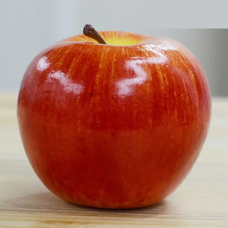 Red apple Искусственный персик поддельные фрукты украшения дома муляж лимона Орнамент Ремесло еда фотографии реквизит - Цвет: Red apple