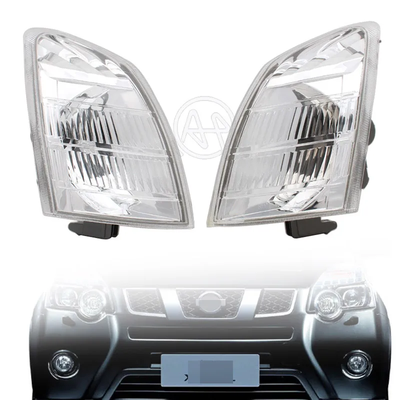 Фото Left/Right Front Corner Fog Lights Housing Clear LENS 26175-EQ600 26170-EQ600 for Nissan X-Trail T30 Front Foglamp Shell №1