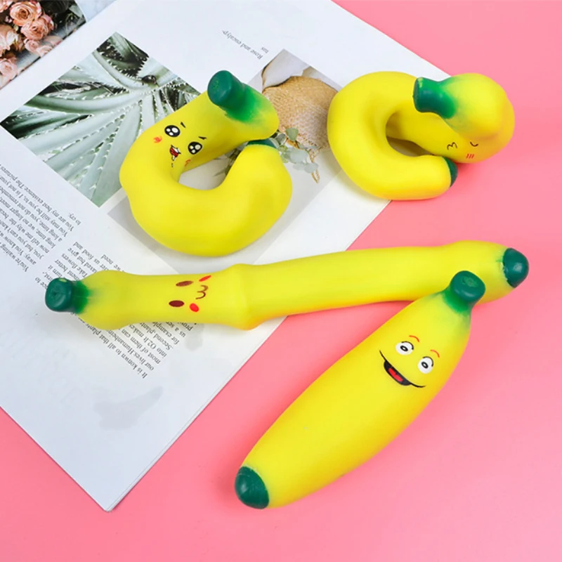 

Эластичные Игрушки для снятия стресса в виде банана и моркови, сжимаемые мягкие игрушки в форме фруктов, сенсорные игрушки-сжималки для взр...