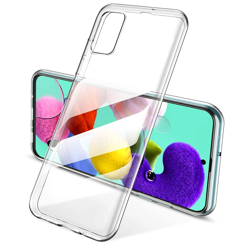 Стеклянная пленка 3-в-1 для камеры Samsung Galaxy A71 A51 прозрачный защитный чехол с