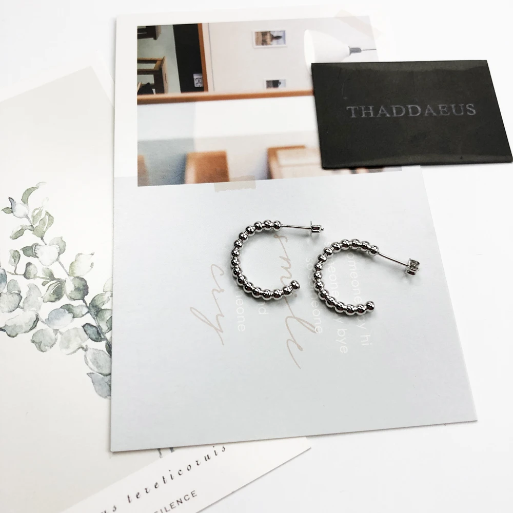 Навесной Хооп Серьги креолы В крапинку С рисунком в европейском стиле Стиль Glam