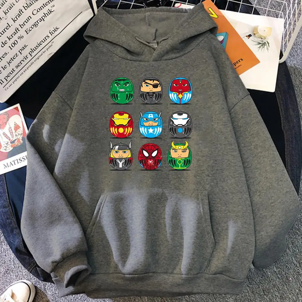 

Disney hero Men's Pullover Avengers Superhero Hoodies Y2K Harajuku Hipster Clothes Autumn Warm Vintage Men Hooded Sweatshirt