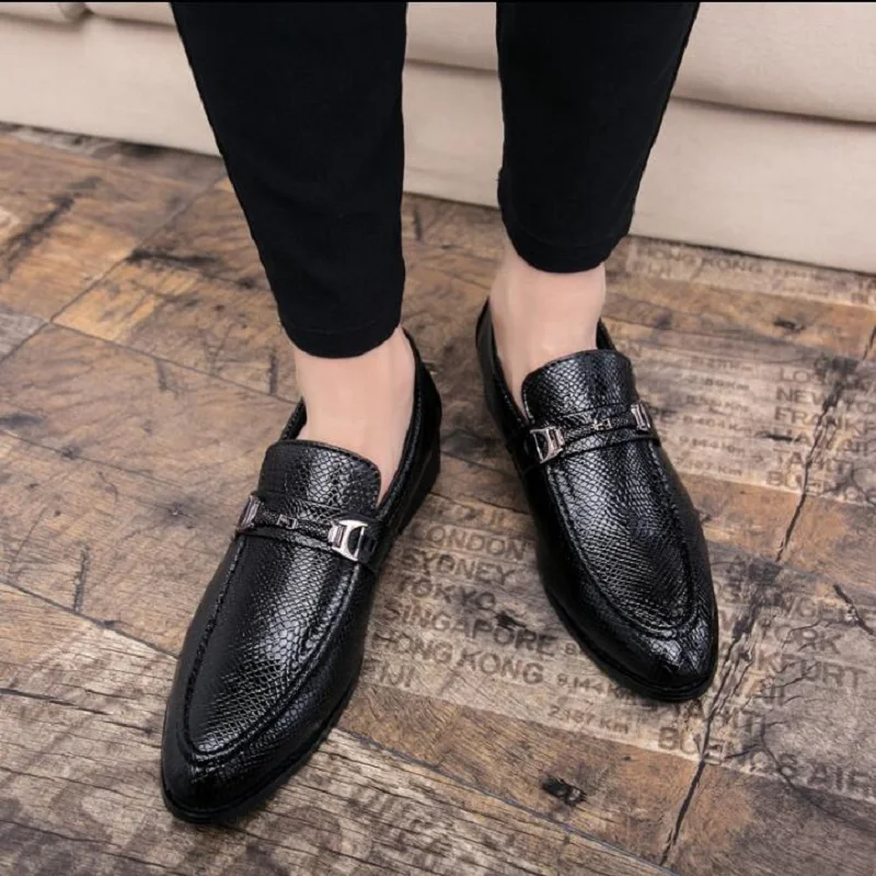 Мужская змеиной кожи красивые туфли оксфорды на платформе Лакированные кожаные