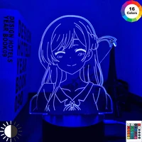 kanojo okarishimasu chizuru ichinose anime led light for bedroom decor nightlight kids birthday gift 3d lamp rent a girlfriend