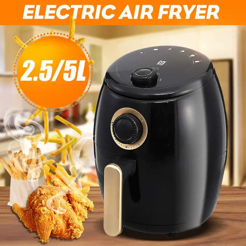 

1350W 2.5L/5L Multifunction Air Fryer Chicken Oil free Air Fryer Health Fryer Pizza Cooker 360 Degree Electric Deep Airfryer