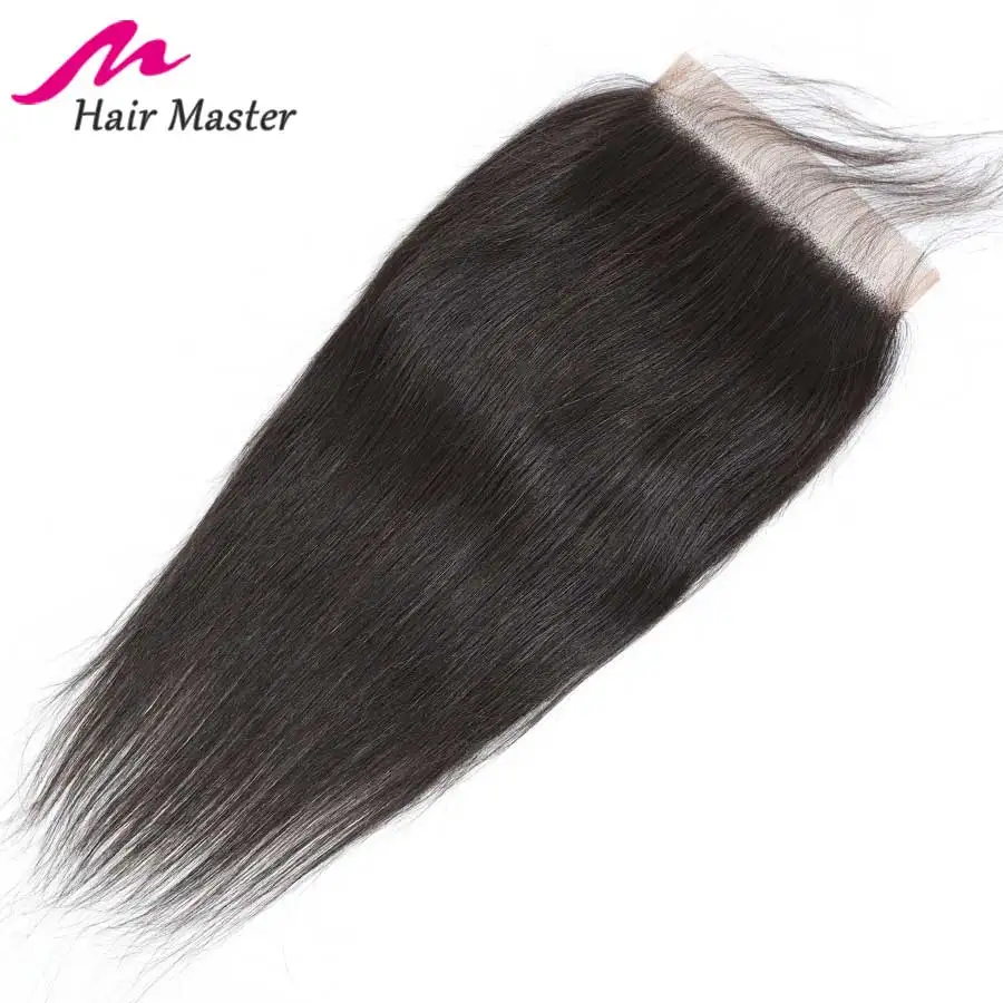 Волосы мастер 6x6 закрытие бразильские прямые волосы Кружева Закрытие Remy