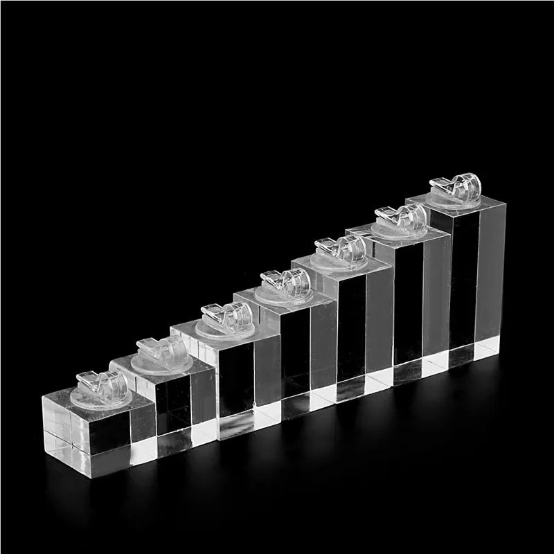 

7Pcs Finger Ring Display Stand Holder for Home Jewelry Shop Different Height New