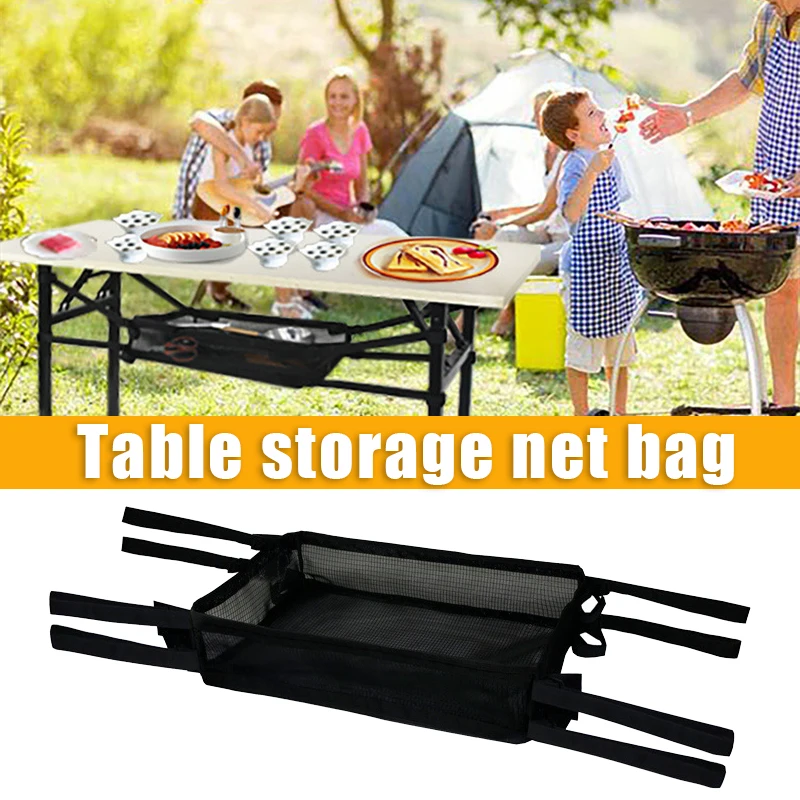 

Hot Sale Portable Table Storage Net Bag Multipurpose Adjustable Large Capacity Organizer for Outdoor Picnic Camping Bags Baskets