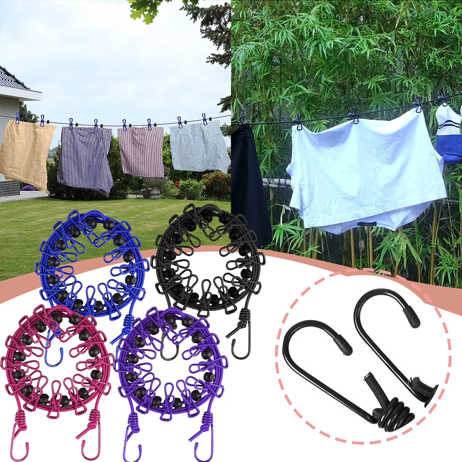 Портативная бельевая веревка одежда для защиты от ветра сушки стеллаж выставки