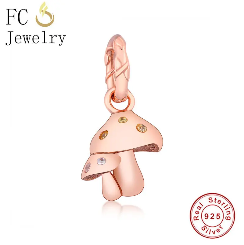 FCJ1240 FC ювелирные изделия подходят к оригинальному Пандоре талисманы браслет 925 серебро, соединенный золотой цвет круги микс кубического циркония бусины Berloque DIY - Цвет: FCJ1240