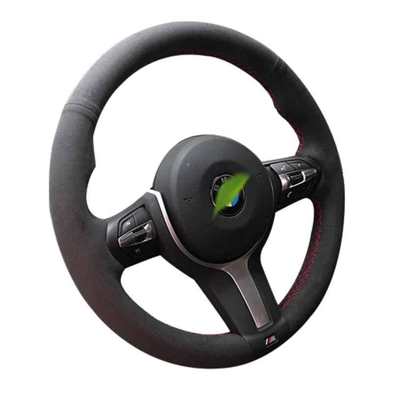 

Anti-Slip Black Suede Car Steering Wheel Cover For BMW M Sport F87 M2 F80 M3 F82 M4 M5 F12 F13 M6 F85 x5 M F86 X6 F33 F30