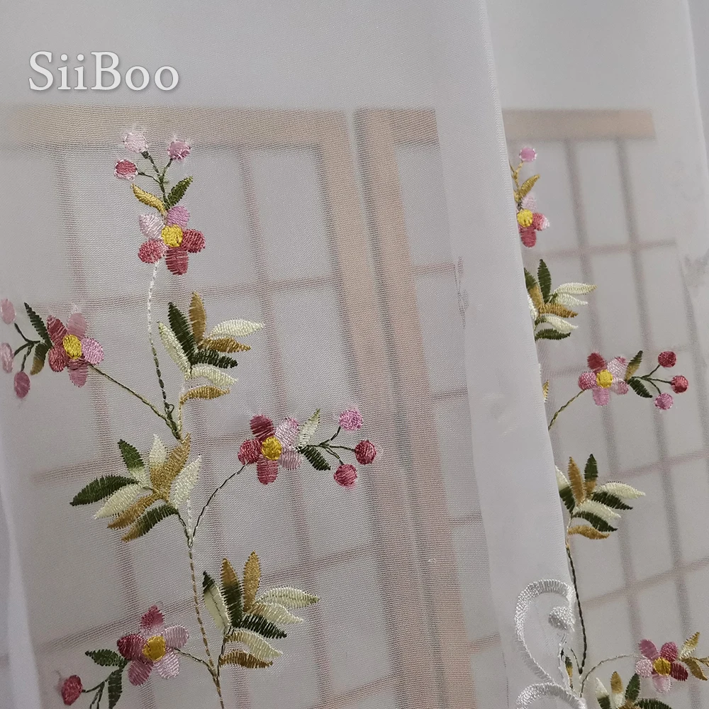 Новинка 2016 модная Цветочная вышивка кружевная полузанавеска эркерная занавеска