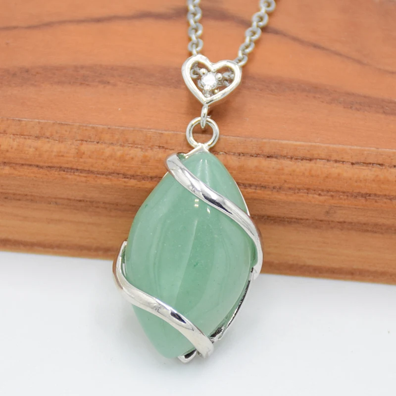 Ожерелье с кристаллами кварца для мужчин и женщин Исцеляющие натуральные камни