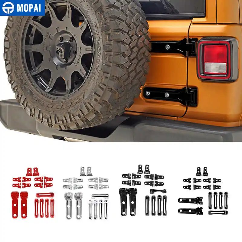 

Автомобильные наклейки MOPAI для Jeep Wrangler 2018 + запасная шина, петля, дверная ручка, декоративный чехол для Jeep Wrangler JL, аксессуары