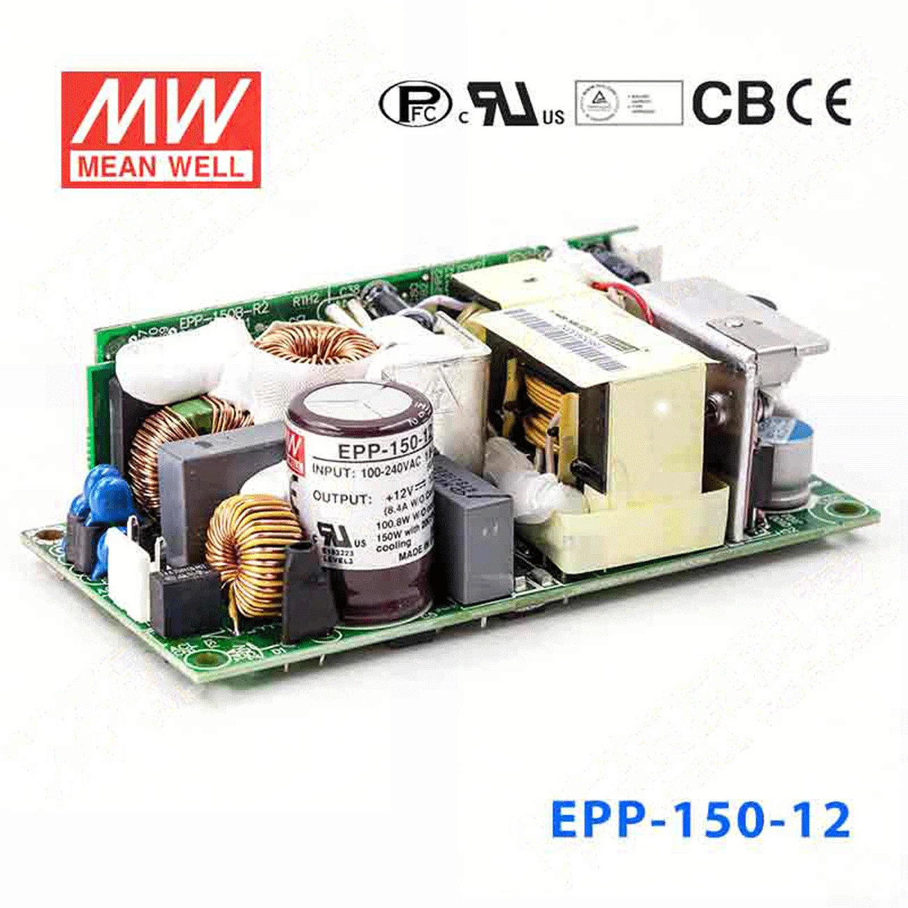 

kindly MEAN WELL 6Pack EPP-150-12 12V 8.4A meanwell EPP-150 12V 100.8W Single Output with PFC Function