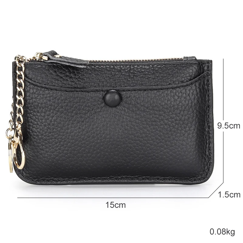 

Women Genuine Leather Coin Purse Female Wallets men Zipper Coin Purses Key Bags Unisex Mini Zipper Soft Money Pocket Thin Wallet