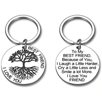 bff friendship keychain for women sentimental keychain best friends sister key ring present for graduation christmas gifts