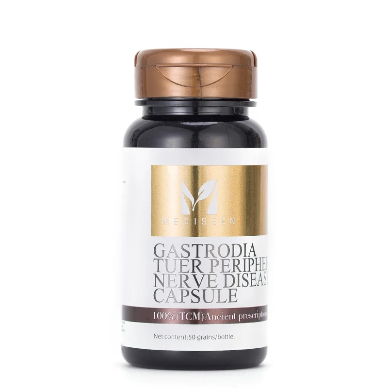 

Mediseen Gastrodia tuer peripheral nerve disease capsule, Cure peripheral neuropathy, Cure Cerebrovascular occlusion spasm 50pcs