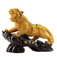 2022 feng shui chinese zodiac tiger statue new year home office table top decor collectible figurines table decor statue home