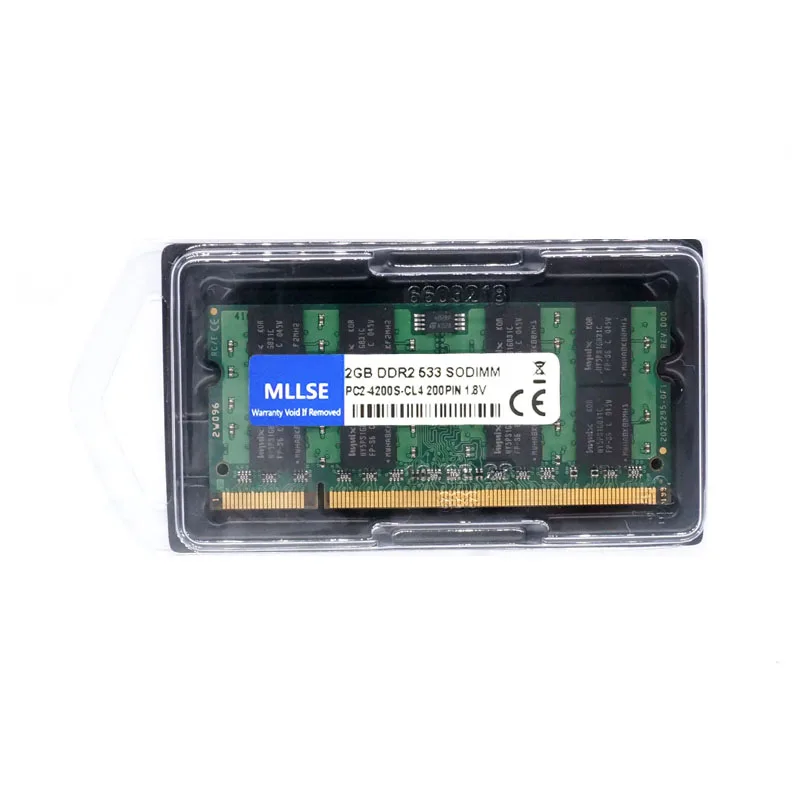 Оперативная память MLLSE для ноутбука SODIMM DDR2 533 МГц 2 Гб PC2-4200 хорошее качество |