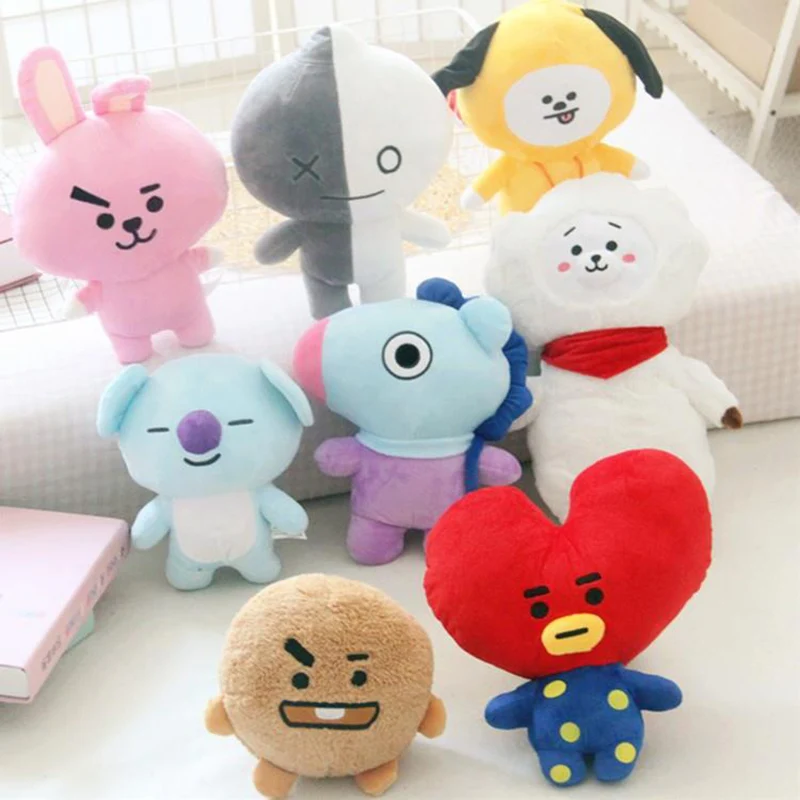 

Kawaii Kpop Plush Doll South Korea Stuffed Toys Celebrities animal koala heart dog sheep rabbit horse Star doll Fans Gifts