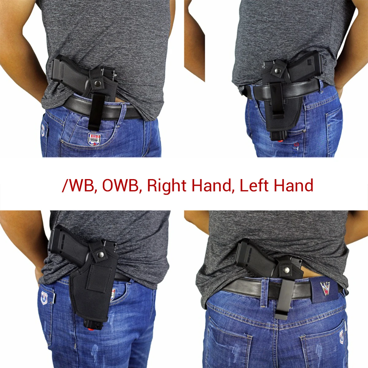 

ZK30 Universal Tactical Gun Holster Concealed Carry Holsters Clip Holster Airsoft Gun Bag for All Size Handguns Hunting Supplies