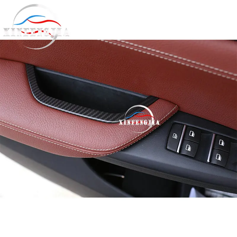

For BMW X3 X4 F25 F26 11-17 Carbon Fiber Color Main Driver Door Storage Box Frame Trim