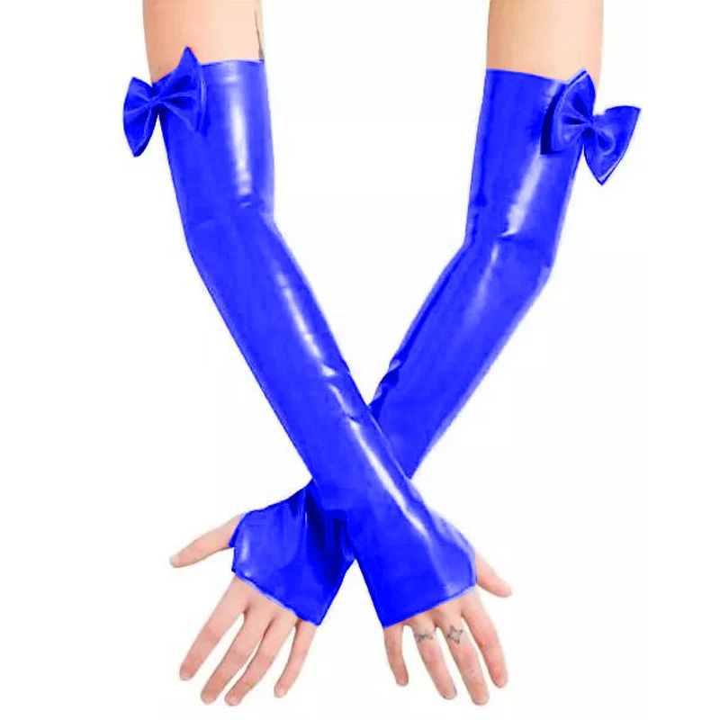 Женские кожаные перчатки без пальцев винтажные длинные рукавицы с бантом для