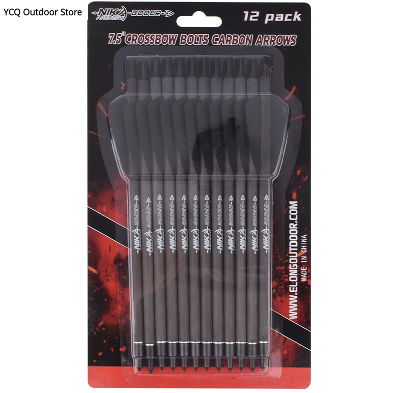 

8.5" Inch Crossbow Bolts Carbon Arrows 2" Black Vanes with 100grain Broadhead for COBRA SYSTEM R9 X1 (Not Including Cross Bolt)