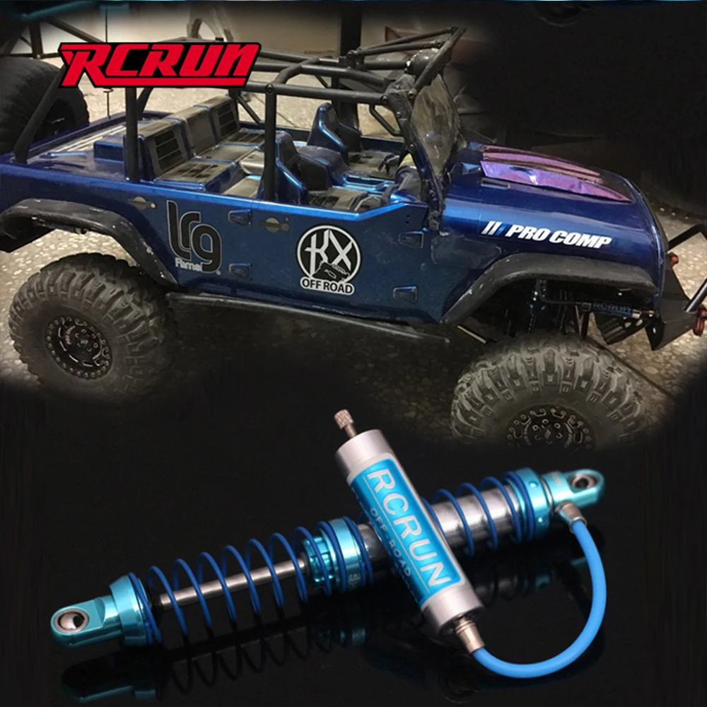 RCRUN Oil Piggyback Shock с дистанционным резервуаром регулируемый для 1/10 RC Crawler Axial SCX10 RR10