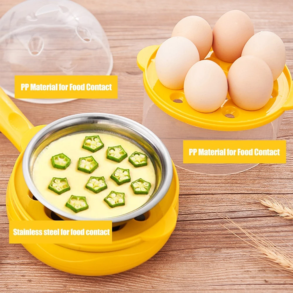 2 в 1 многофункциональная электрическая сковорода яйцеварка бойлер пароварка