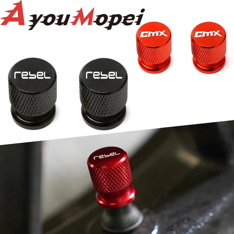 

For Honda Rebel 300 Rebel 500 CMX 2017 2018 2019 2020 CNC Aluminium Wheel Tire Valve caps Airtight Covers