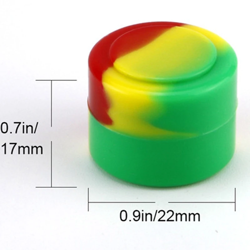

1pc 2ML Mini Round Non-stick Silicone Container For Wax Bho Oil Butane Vaporizer Silicon Jars Dab Wax Container Wax Jars