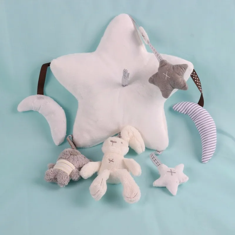 Детская Мобильная кроватка детские игрушки Кролик Музыкальная Коробка с