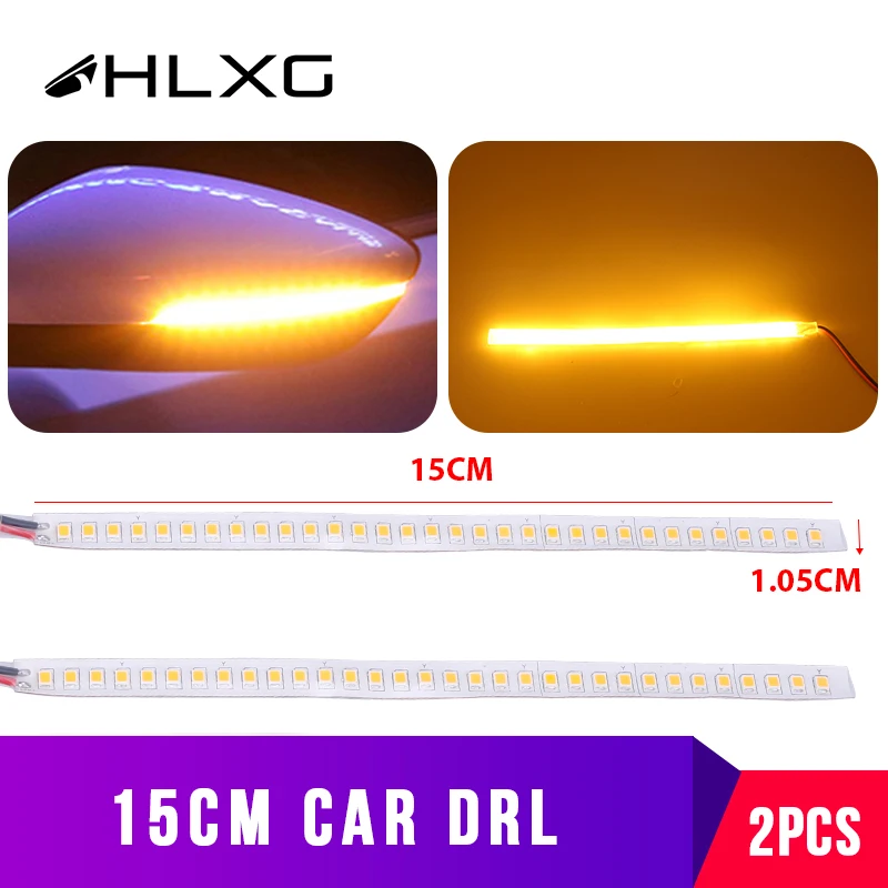 2 шт. автомобильные Задние Зеркала гибкий светодиодный сигнальный светильник