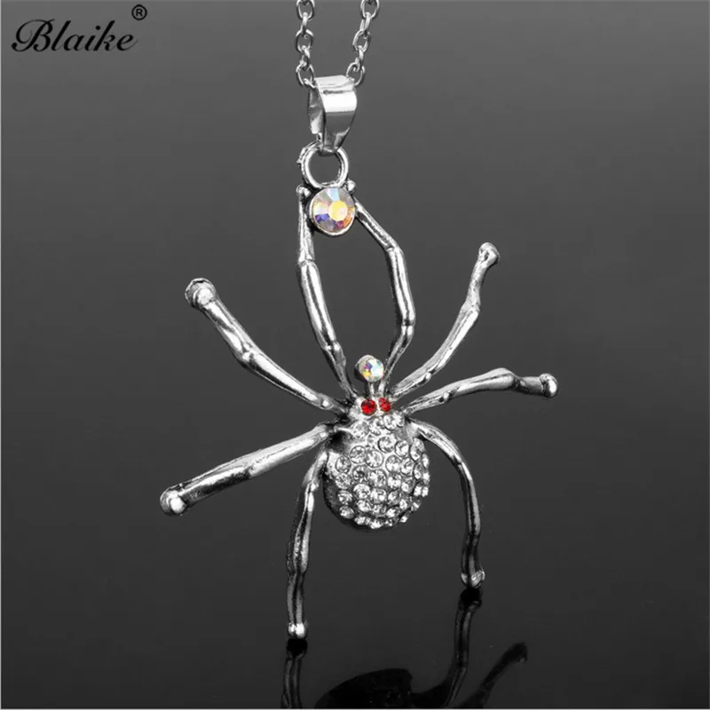 Ожерелье с подвеской Blaike серебряного цвета белым цирконом Хэллоуин ужас