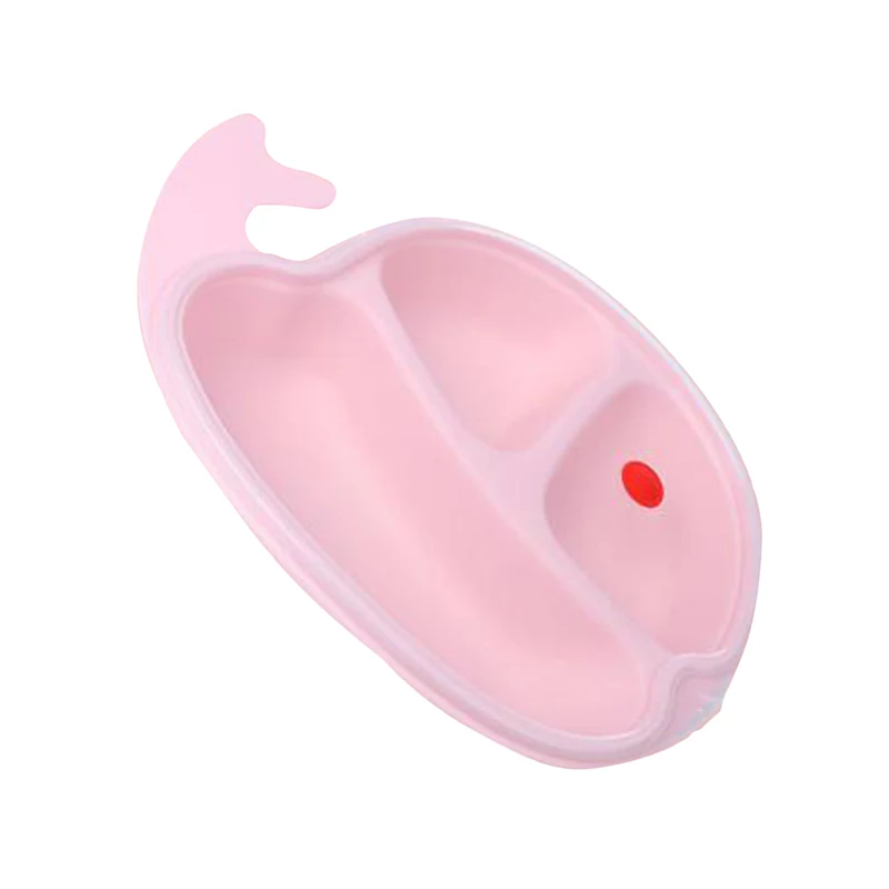 

PP Material Can Sterilized Hang Baby Tableware Kitchen Utensils Baby Small Whale Plate Food Grade Baby Feeding