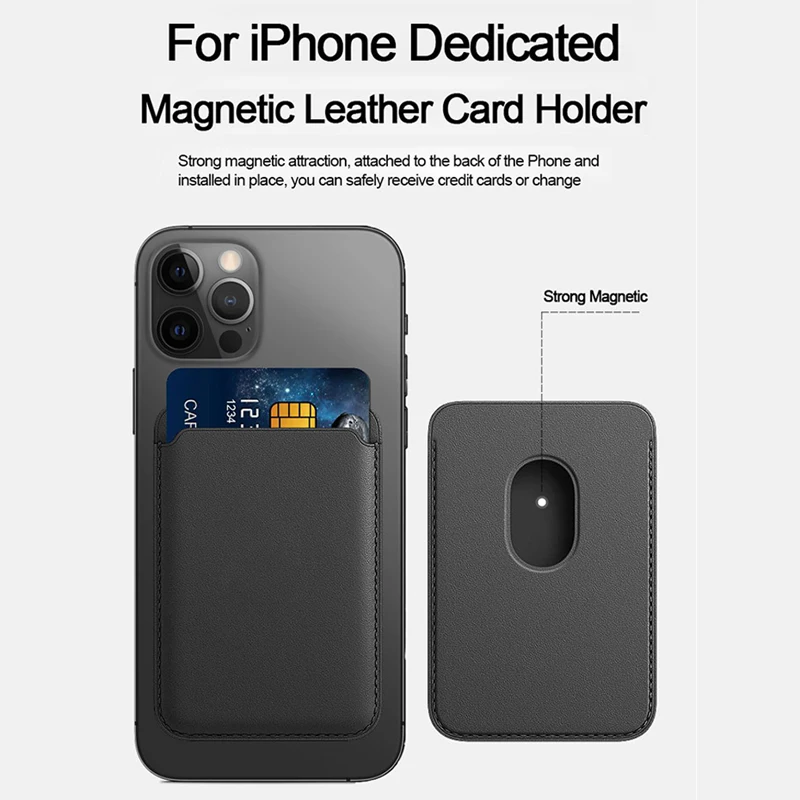 Oppselve модный кожаный магнитный держатель для карт iPhone 13 12 Pro Max Mini Для Magsafe