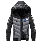 Утолщенные теплые мужские пальто на молнии 2021, высококачественные куртки в стиле панк BMW с логотипом спортивного автомобиля, модные повседневные мужские пуховики в стиле панк