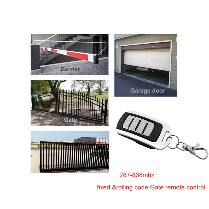 

For 287 to 868 MHz Duplicator Garage Door Remote Control 433.92 Opener Fixed & Rolling Code 433MHz Garage Command free shipping