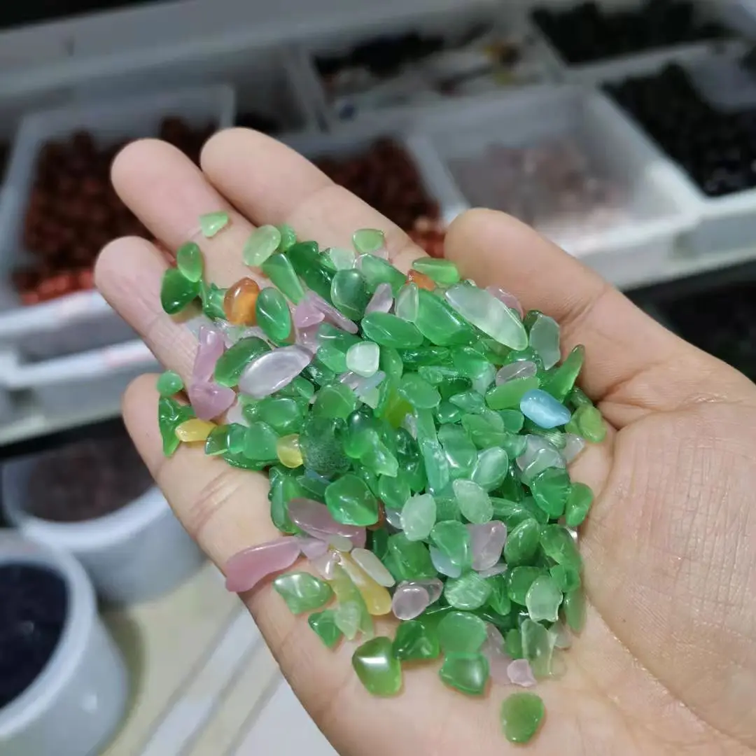 

5~7mm Artificial cat eye Gravel stones crystal chips for Jewelry Making