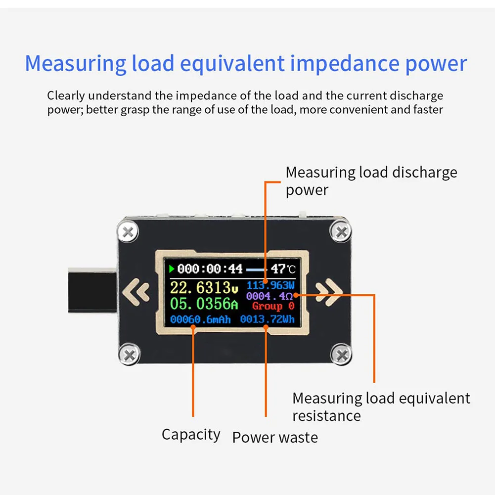 

FNC88 Type-C USB Tester Power Meter Measurement Voltmeter Ammeter Multimeter Color Display Tester Protocol Capacity Test